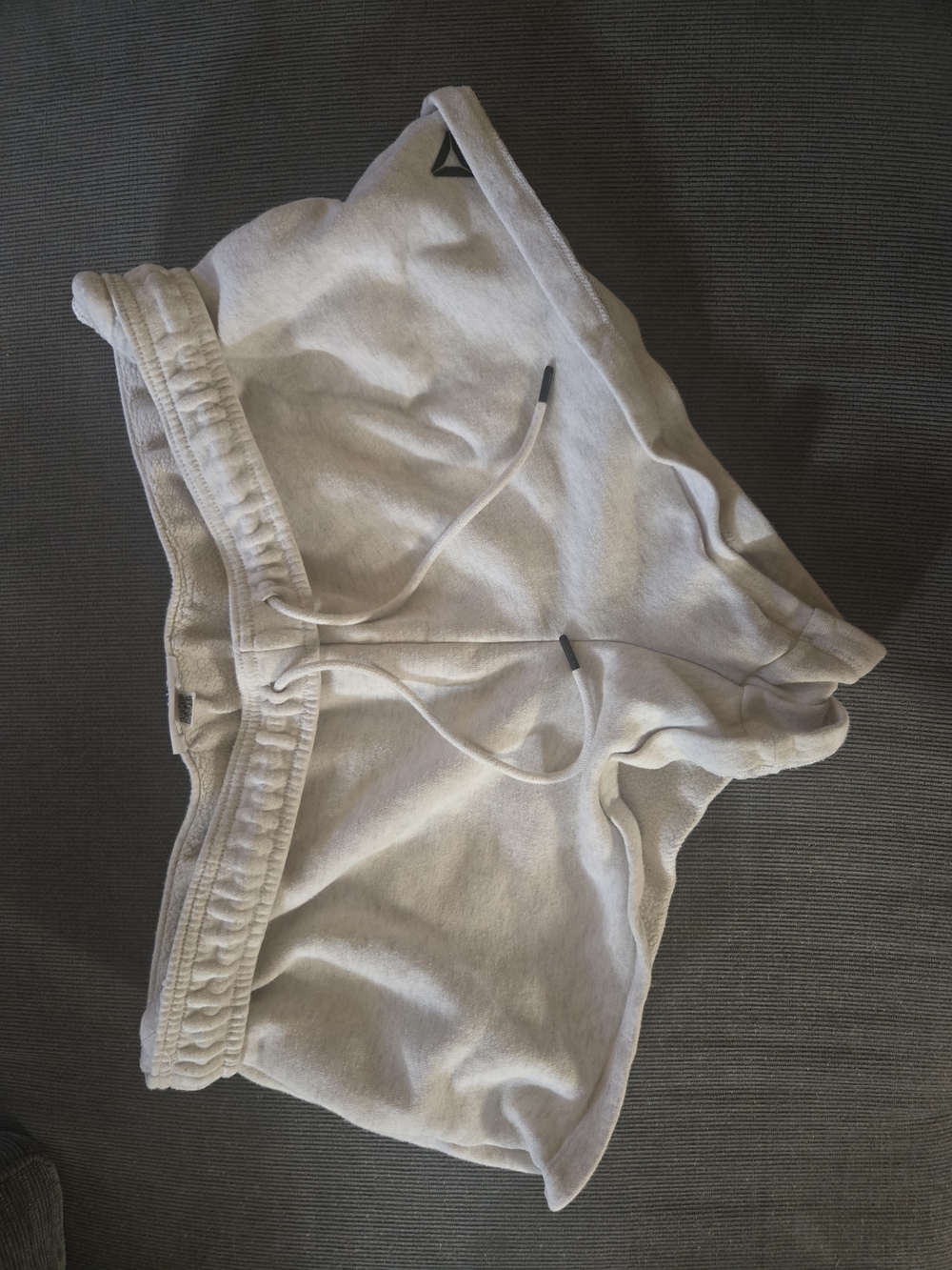 Reebok Women's Light Cream Athletic Drawstring Shorts